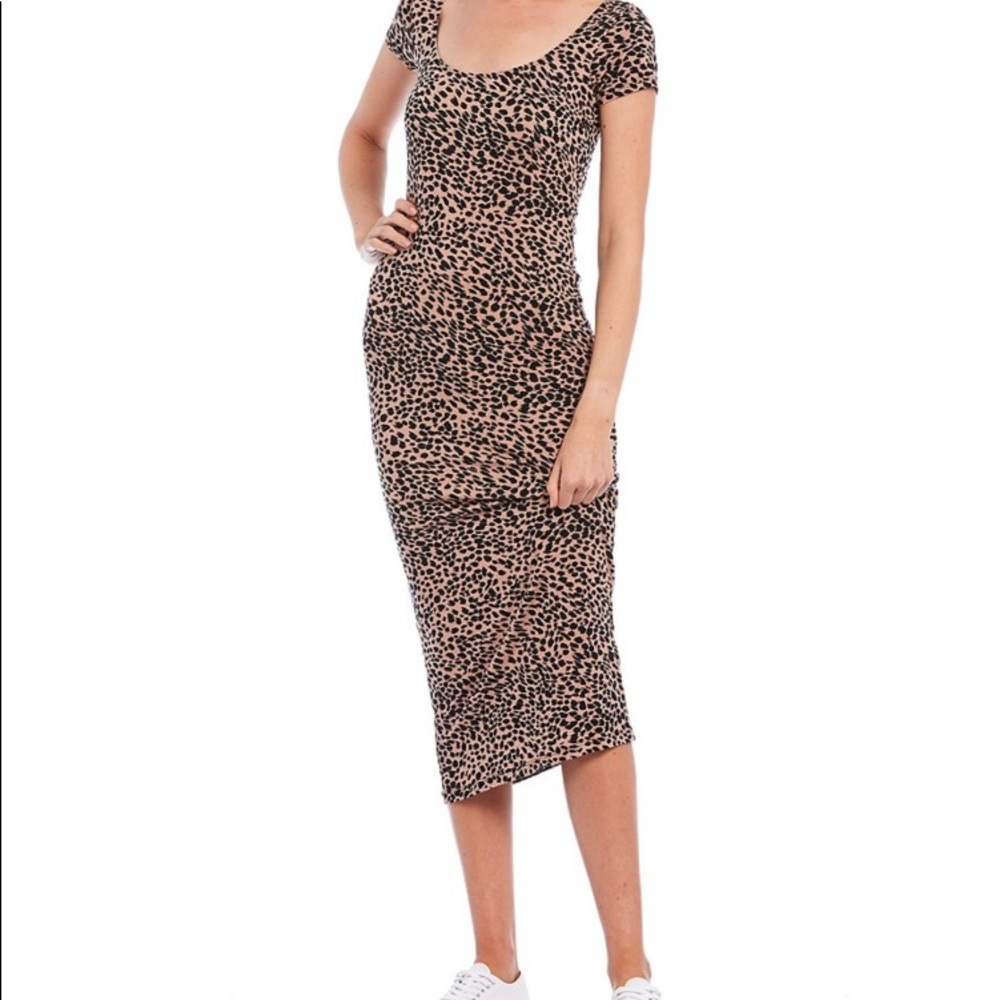 Billabong Mid Day Animal Print Knit Midi Dress - Picture 2 of 8